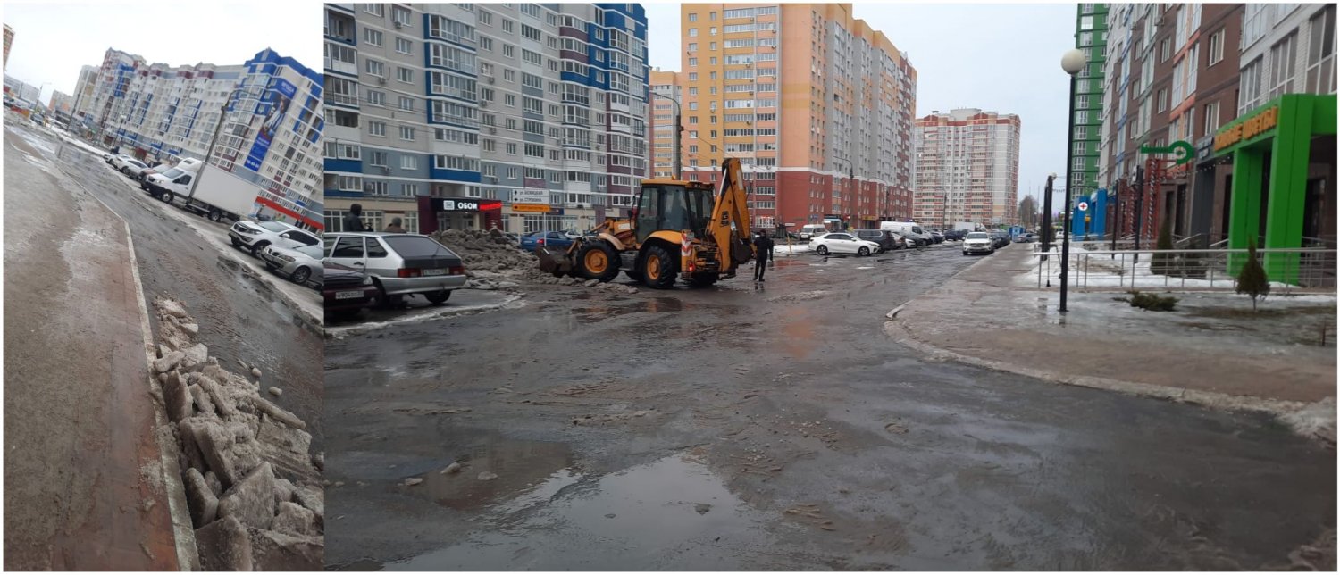 после зимнего периода убрана колея со стороны нежилых помещений Горбатова 20,24